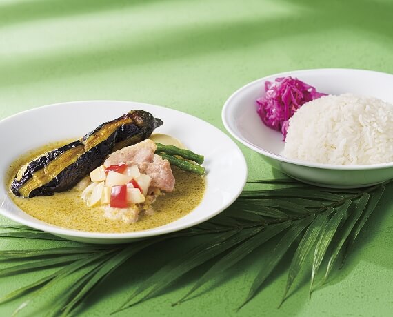 鶏と茄子のグリーンカレー
