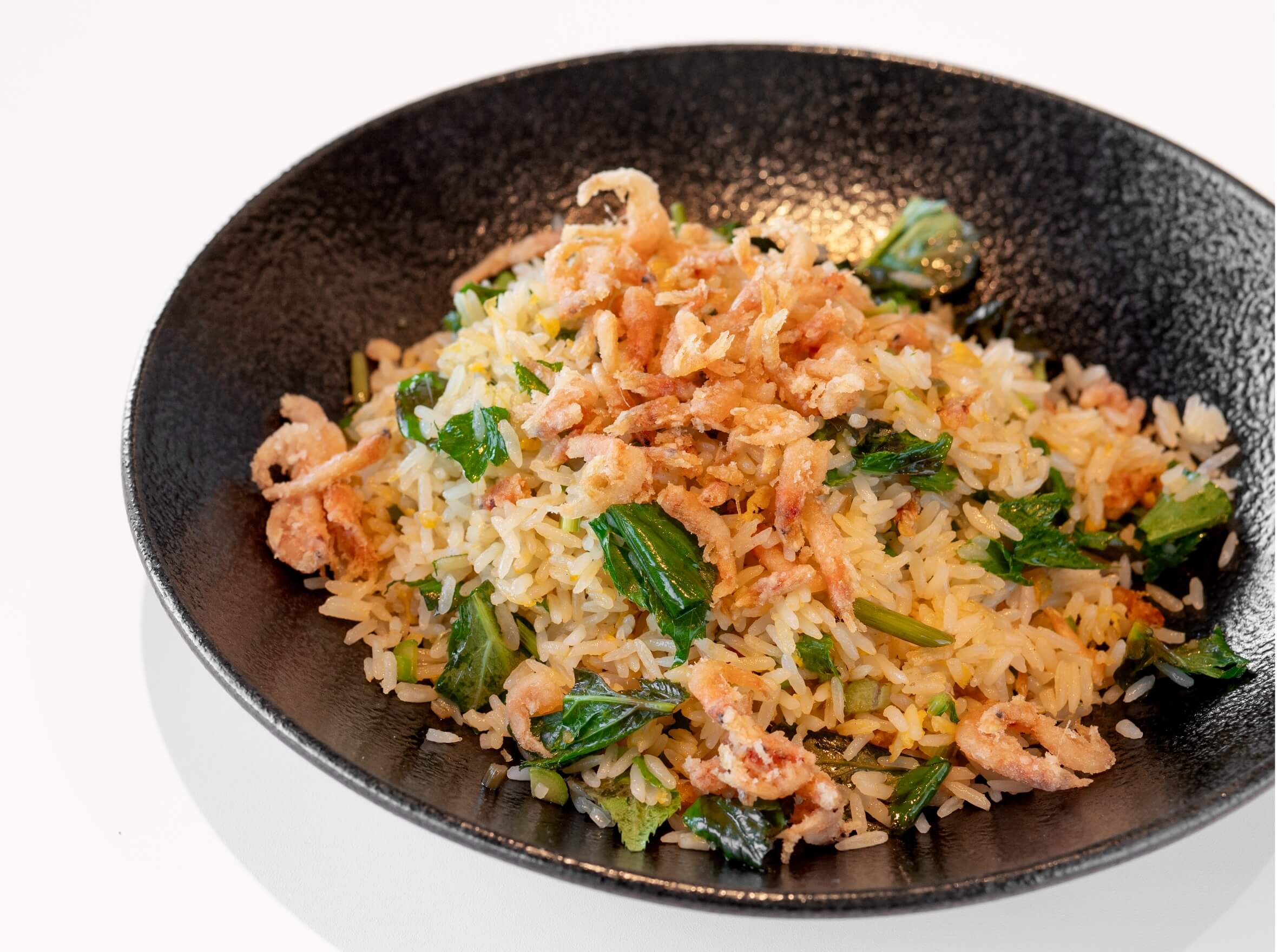 三宅島産明日葉と桜海老のフライドライス