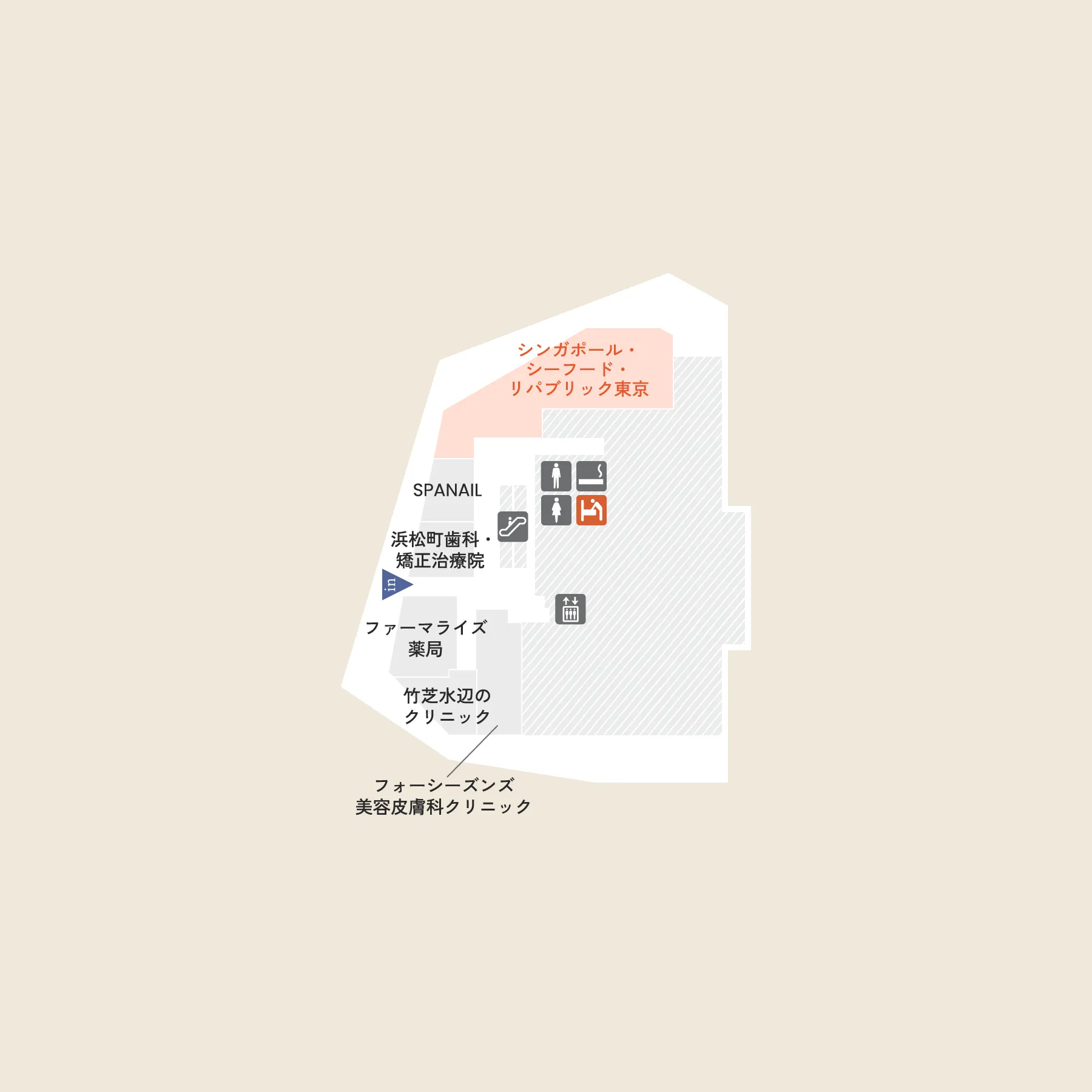 竹芝 タワー棟 3F フロアマップ