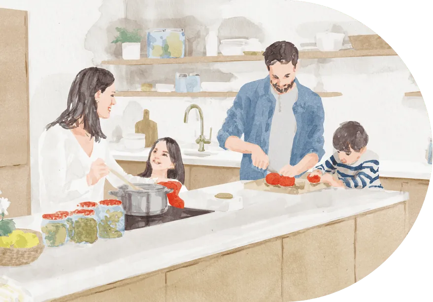 卵・鮮魚・お肉などの生鮮食品のイラスト