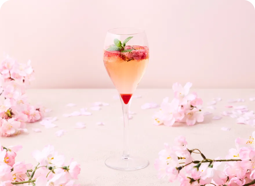 桜スパークリングカクテル