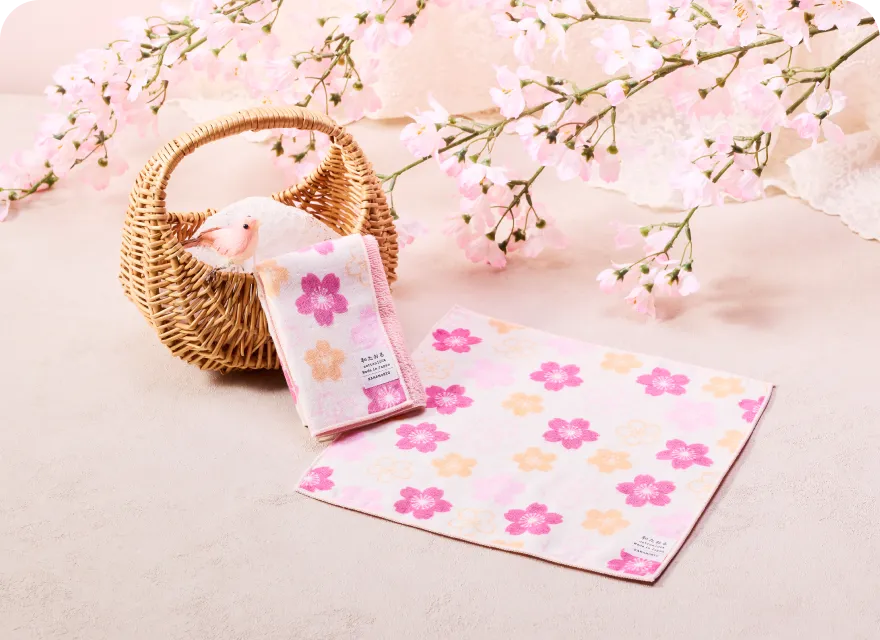 濱文様 和たおるセミウォッシュ 満開桜づくし