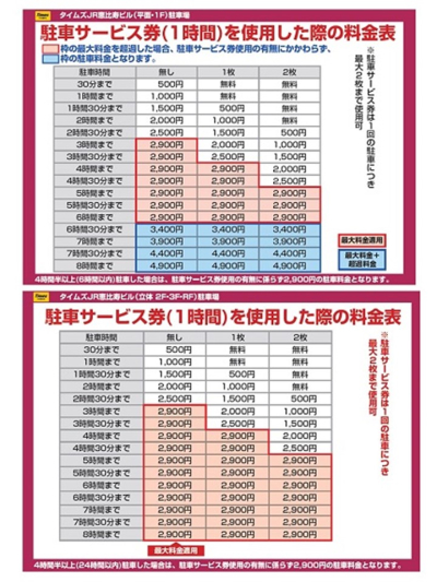 駐車場料金