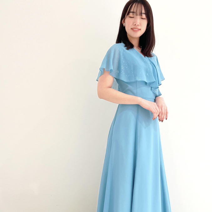 AIMER カラードレス パニエ付き ファッション