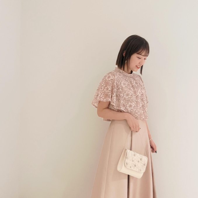 ☆ AIMER ☆ エメ 立て掛け シャンタンフロッキーステージロングドレス