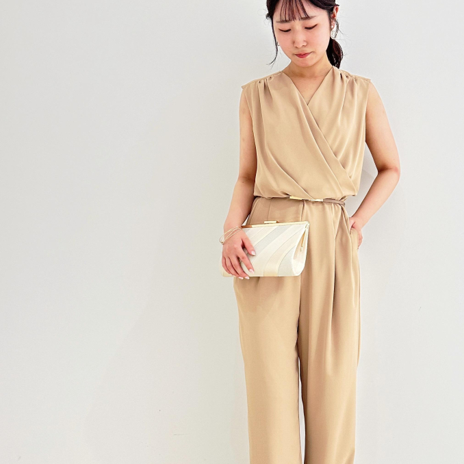 AIMER】ストレートパンツ・オールインワン ベルト付 【公式通販】