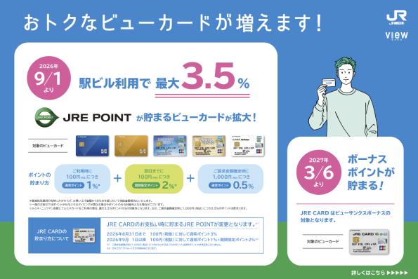 おトクなビューカードが増えます！