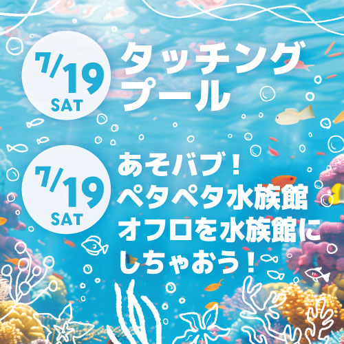 【7/19(土)開催】タッチングプール　×　花王バブ