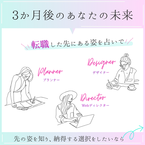 3か月後の未来の姿を占いで！転職や就職で迷うあなたに