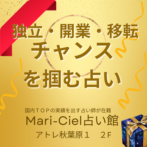 独立・開業・移転のお悩みも解決！マリーシェル占い館