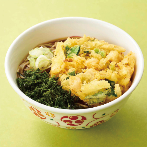海苔香る小柱のかき揚げそば、福島ミニソースカツ丼セット