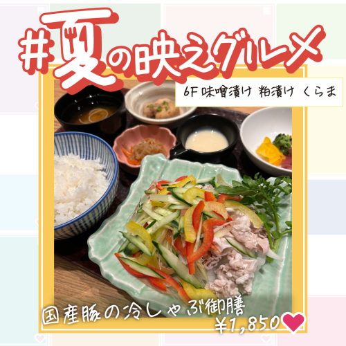 【夏の映えグルメ】国産豚の冷しゃぶ御膳