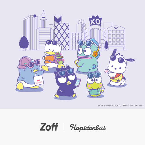 メガネブランドZoffとサンリオの人気キャラクターユニット『はぴだんぶい』との初コラボレーション