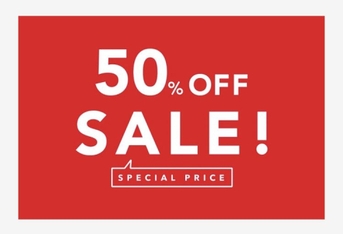 本日よりSALE商品が50%OFFに！！