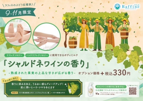 ボディミルクオプション　シャルドネワインの香り（ラフィネ）