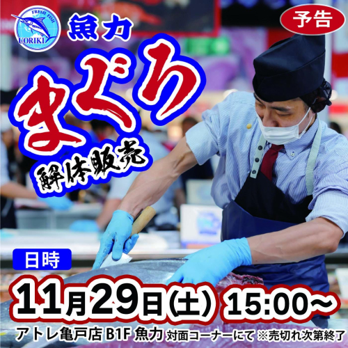 生本まぐろ解体ショー