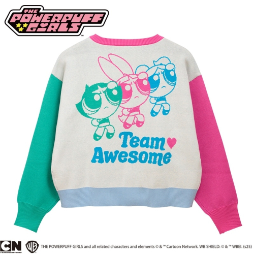THE POWERPUFF GIRLS パワーパフ ガールズ　ニットカーディガンが登場