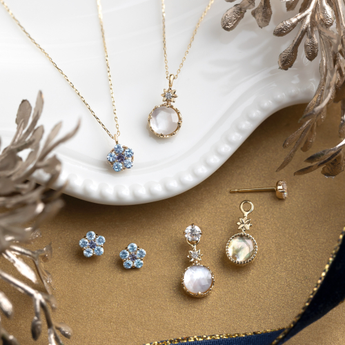 《11月誕生石トパーズ》パンジーセットアップジュエリー💐