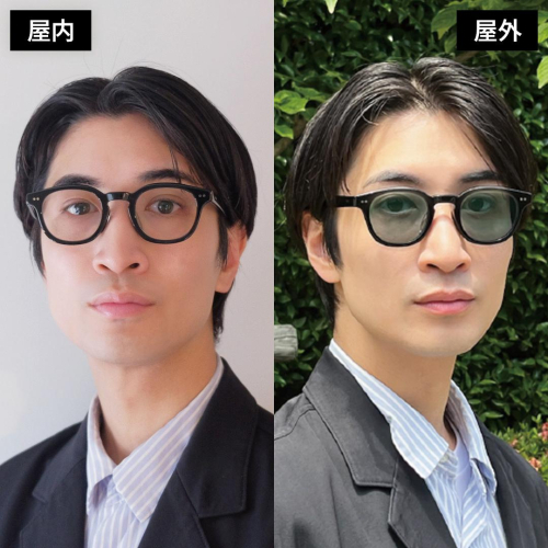 屋内ではメガネ、屋外ではサングラスに。Zoffの紫外線で色が変わるレンズでオリジナルサングラスにカス