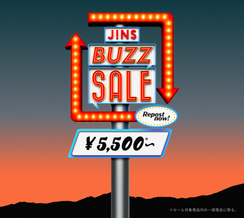 JINS BUZZ SALE 第一弾実施中 ！