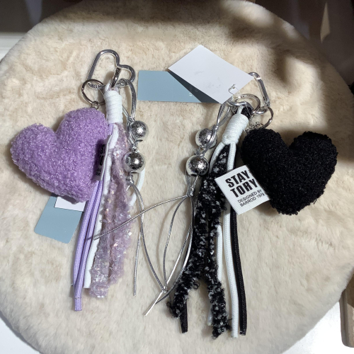 ボアハートチャーム♡