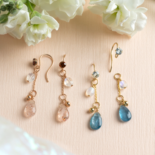 朝日の輝きをイメージした春限定ピアス✨