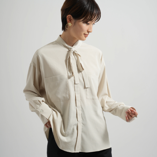 【新作】リボンタイ付きブラウス