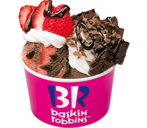 ダブルサンデー　ストロベリーブラウニー