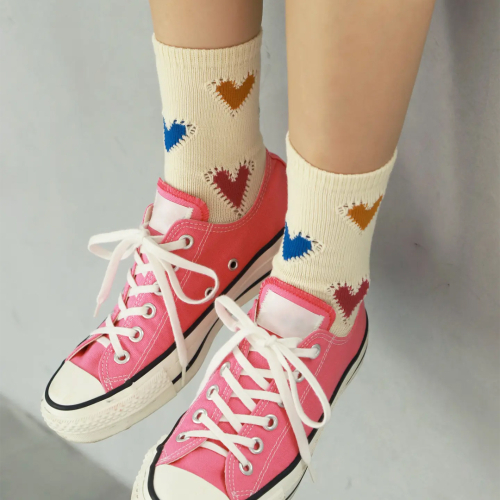 💖クロシェハートソックス💖