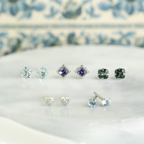 大人っぽいスクエアカットのセカンドピアス🔷