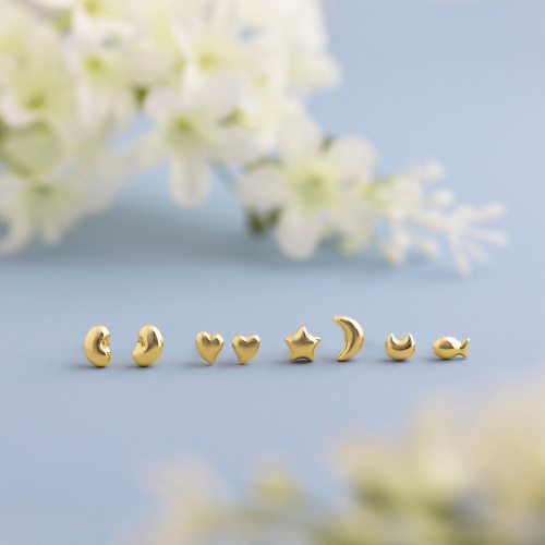 キュートな地金のセカンドピアス⭐️