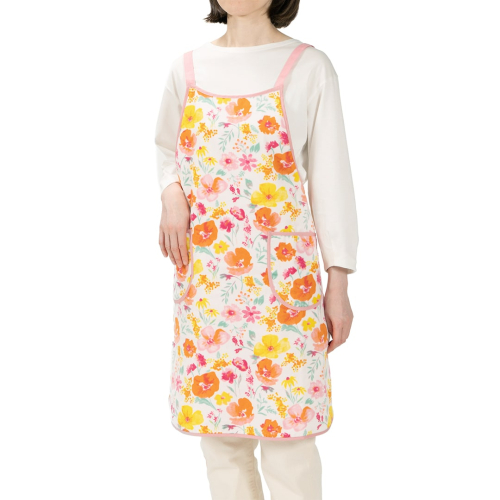 上品な花柄エプロン