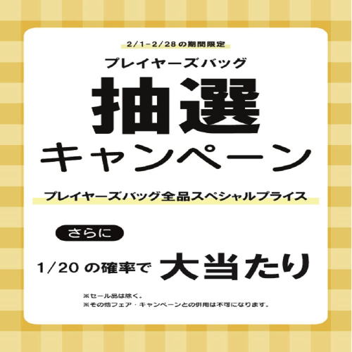 バッグ抽選キャンペーン