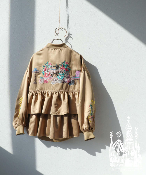 【Tamao World】刺繍デザインのMA-1風ジャケット♡