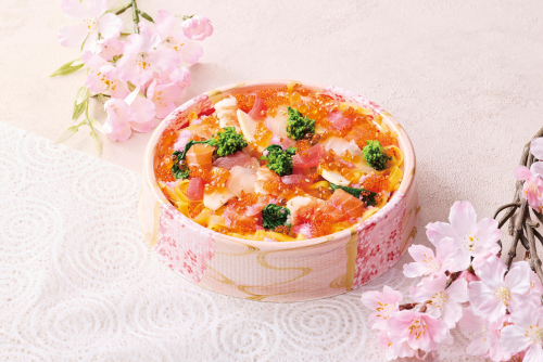 桜鯛と春野菜の彩りちらし