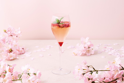 桜スパークリングカクテル