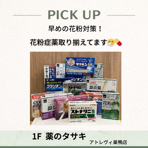 早めの花粉対策始めませんか？🌸