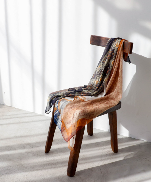 【新作】華やかに彩るシフォンアソート柄スカーフ♪