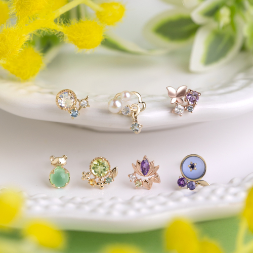 組み合わせて楽しむソロピアス🫐