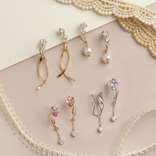 フワッと軽い着け心地🎵イヤリングもご用意してます✨