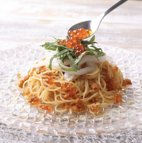 毎年大人気！ウニといくらの冷製スパゲッティ登場！