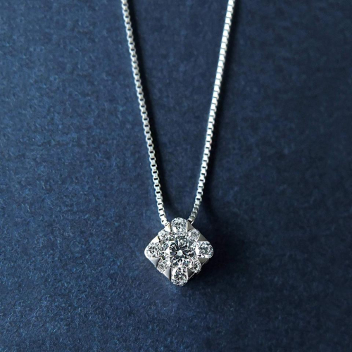 【鑑定カード付き】Ptダイヤモンドネックレス💎