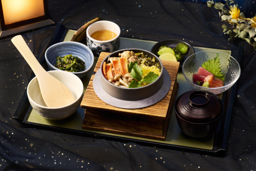 大山鶏と高菜の親子釜飯御前
