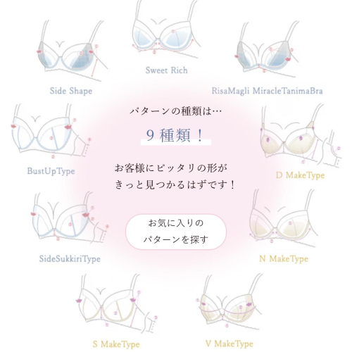 ブラパターンは7タイプございます♪︎
