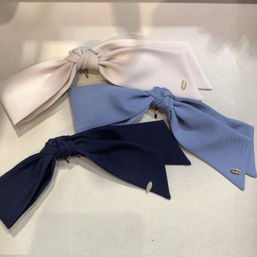 麻調片結びリボンフックポニー🎀