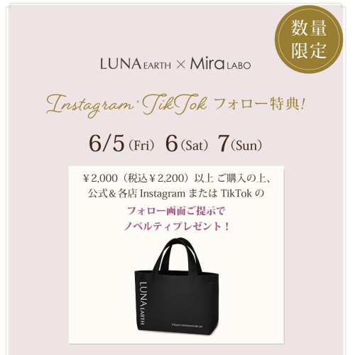 数量限定ノベルティプレゼント！