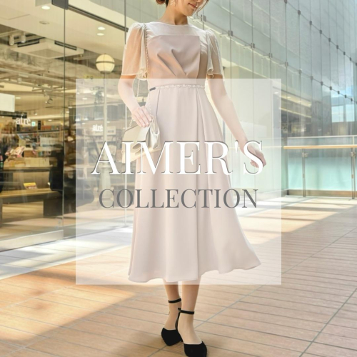 6階AIMER◼︎ ラメチュール×マットサテンフレアドレス ◼︎