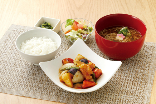 鶏と野菜の黒酢あんセット