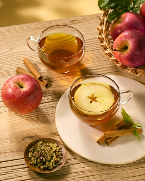 食欲の秋をおいしく応援！『賢くよくばる私の林檎とシナモン茶🍎』